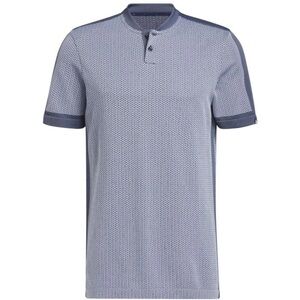 Adidas Ultimate365 Tour Textured Primeknit Golf Polo Shirt in Collegiate Navy